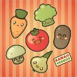 Kawaii Smiling Fruits-diarom-Art Print