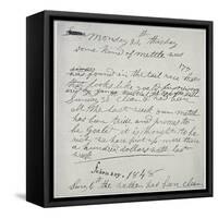 Diary Entry of Gold Prospector, 1848-American School-Framed Stretched Canvas