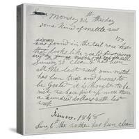 Diary Entry of Gold Prospector, 1848-American School-Stretched Canvas