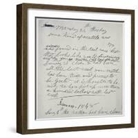 Diary Entry of Gold Prospector, 1848-American School-Framed Giclee Print