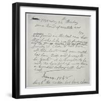 Diary Entry of Gold Prospector, 1848-American School-Framed Giclee Print