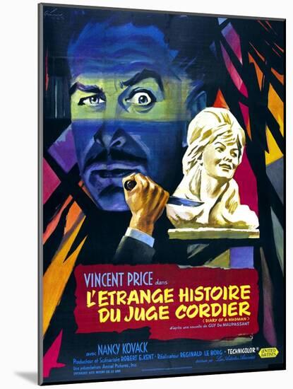 Diary of A Madman, (aka L'Etrange Histoire Du Juge Cordier), 1963-null-Mounted Art Print