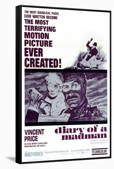 Diary of a Madman, Vincent Price, 1963-null-Framed Stretched Canvas