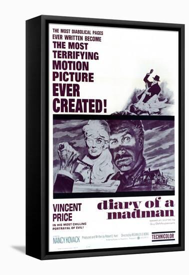 Diary of a Madman, Vincent Price, 1963-null-Framed Stretched Canvas