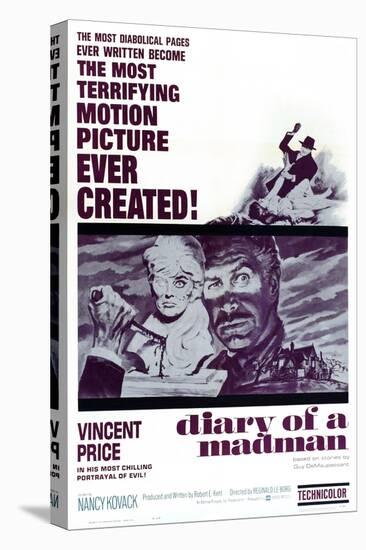 Diary of a Madman, Vincent Price, 1963-null-Stretched Canvas