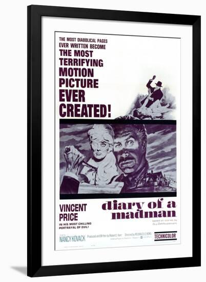 Diary of a Madman, Vincent Price, 1963-null-Framed Art Print