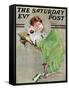 "Diary" Saturday Evening Post Cover, June 17,1933-Norman Rockwell-Framed Stretched Canvas