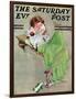 "Diary" Saturday Evening Post Cover, June 17,1933-Norman Rockwell-Framed Giclee Print