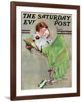 "Diary" Saturday Evening Post Cover, June 17,1933-Norman Rockwell-Framed Giclee Print