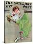 "Diary" Saturday Evening Post Cover, June 17,1933-Norman Rockwell-Stretched Canvas