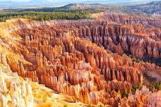 Amphitheater from Inspiration Point at Sunrise, Bryce Canyon National Park, Utah, USA-Dibrova-Framed Stretched Canvas