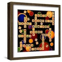 Dice, Bunco and Dominos-Kate Ward Thacker-Framed Giclee Print