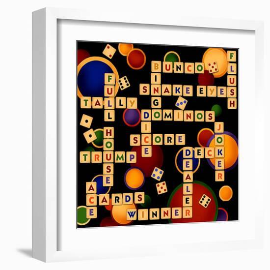 Dice, Bunco and Dominos-Kate Ward Thacker-Framed Giclee Print