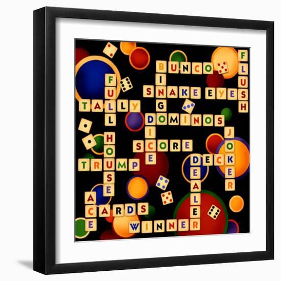 Dice, Bunco and Dominos-Kate Ward Thacker-Framed Giclee Print