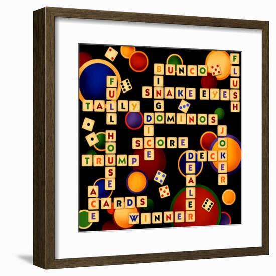 Dice, Bunco and Dominos-Kate Ward Thacker-Framed Giclee Print