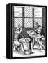 Dice Maker's Workshop, 16th Century-Jost Amman-Framed Stretched Canvas