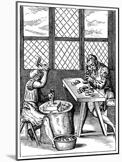 Dice Maker's Workshop, 16th Century-Jost Amman-Mounted Giclee Print