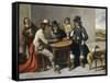 Dice Players, 1630-80-Mathieu Le Nain-Framed Stretched Canvas