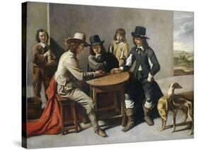 Dice Players, 1630-80-Mathieu Le Nain-Stretched Canvas