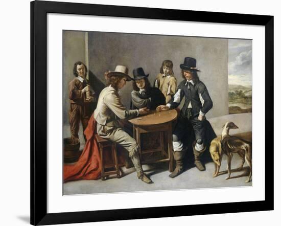 Dice Players, 1630-80-Mathieu Le Nain-Framed Giclee Print