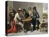 Dice Players (The Gamblers)-Mathieu Lenain-Stretched Canvas