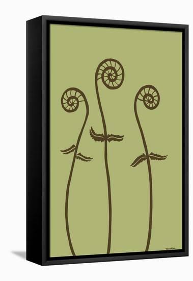 Dichromatic Fiddleheads I-Vanna Lam-Framed Stretched Canvas