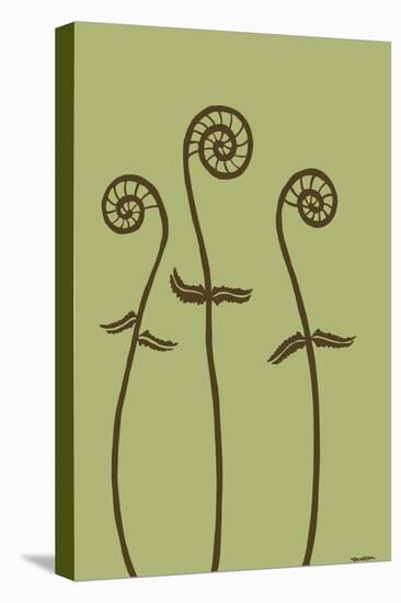 Dichromatic Fiddleheads I-Vanna Lam-Stretched Canvas