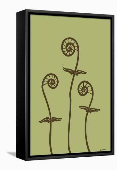 Dichromatic Fiddleheads III-Vanna Lam-Framed Stretched Canvas