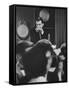 Dick Clark on His TV Show the "American Bandstand"-Paul Schutzer-Framed Stretched Canvas