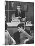Dick Clark on His TV Show the "American Bandstand"-null-Mounted Premium Photographic Print