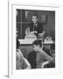 Dick Clark on His TV Show the "American Bandstand"-null-Framed Premium Photographic Print