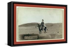 Dick Latham of Iron Mountain, Wyo., Returning Home from the Plains with the Antelope He Has Slain-John C. H. Grabill-Framed Stretched Canvas