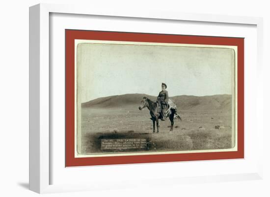 Dick Latham of Iron Mountain, Wyo., Returning Home from the Plains with the Antelope He Has Slain-John C. H. Grabill-Framed Giclee Print