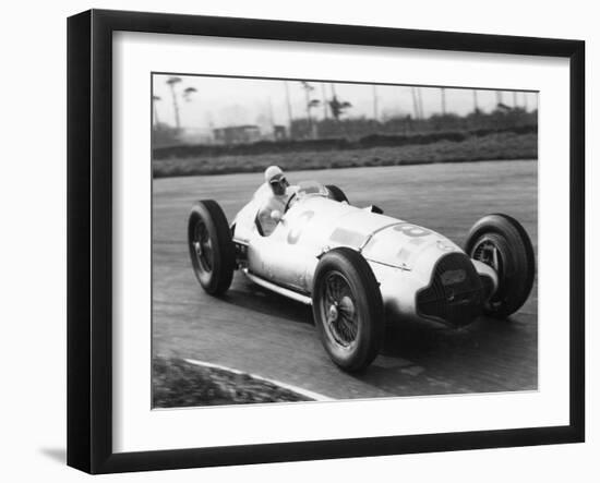Dick Seaman's Mercedes, Donington Grand Prix, 1938-null-Framed Photographic Print