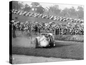 Dick Seaman with His Mercedes, Donington Grand Prix, 1938-null-Stretched Canvas