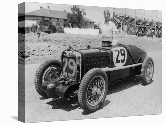 Dick Seaman with His MG K3 Magnette, 1934-null-Stretched Canvas