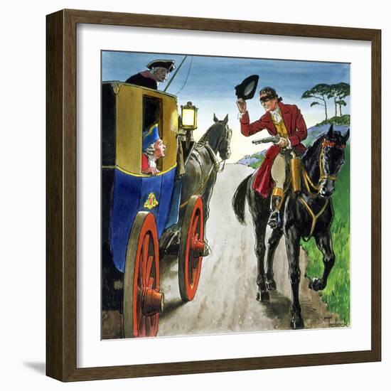 Dick Turpin from "Peeps into the Past," Published circa 1900-Trelleek-Framed Giclee Print