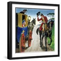 Dick Turpin from "Peeps into the Past," Published circa 1900-Trelleek-Framed Giclee Print