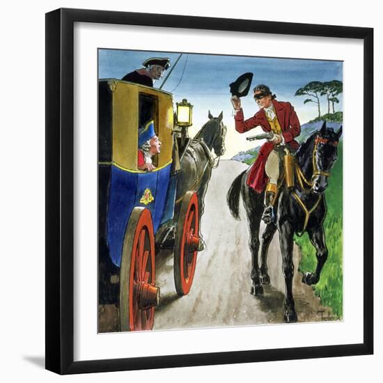 Dick Turpin from "Peeps into the Past," Published circa 1900-Trelleek-Framed Giclee Print