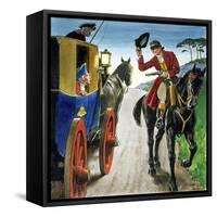 Dick Turpin from "Peeps into the Past," Published circa 1900-Trelleek-Framed Stretched Canvas