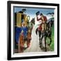 Dick Turpin from "Peeps into the Past," Published circa 1900-Trelleek-Framed Giclee Print