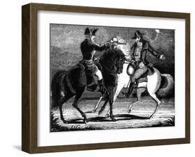 Dick Turpin Holds Up Fellow Highwayman, Tom King-null-Framed Art Print