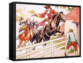 Dick Turpin's Ride to York-Ronald Simmons-Framed Stretched Canvas