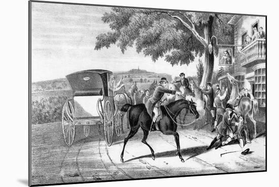 Dick Turpin Shoots Fellow Highwayman, Tom King-null-Mounted Art Print