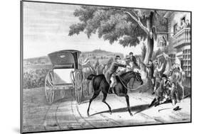 Dick Turpin Shoots Fellow Highwayman, Tom King-null-Mounted Art Print