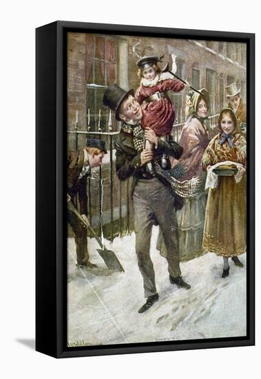 Dickens: A Christmas Carol-Harold Copping-Framed Stretched Canvas