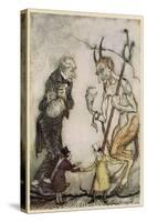 Dickens, Christmas Carol-Arthur Rackham-Stretched Canvas