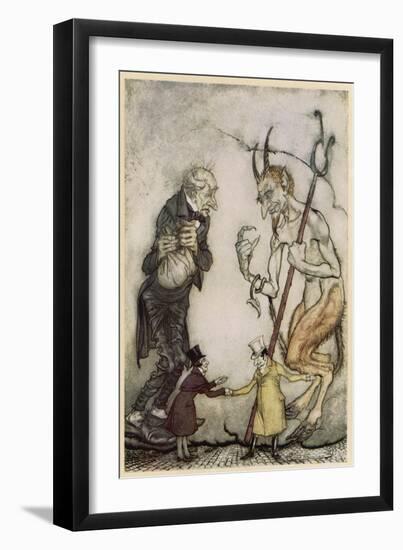 Dickens, Christmas Carol-Arthur Rackham-Framed Art Print