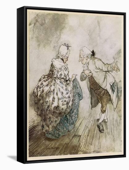 Dickens, Christmas Carol-Arthur Rackham-Framed Stretched Canvas