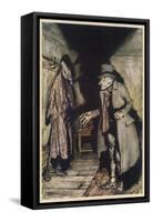 Dickens, Christmas Carol-Arthur Rackham-Framed Stretched Canvas